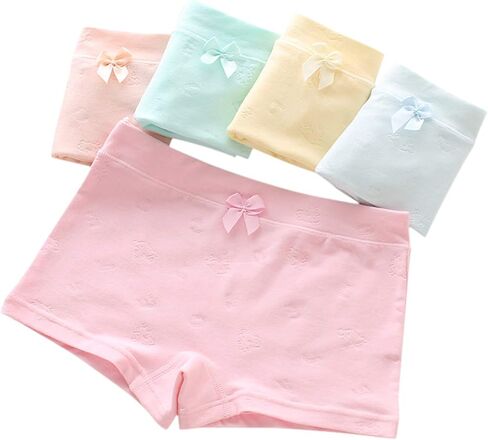 Evelin LEE Little Girls 5 Packs Cotton Underwear Bow Cute Hipster Brief Panties in Saudi Arabia