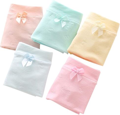 Evelin LEE Little Girls 5 Packs Cotton Underwear Bow Cute Hipster Brief Panties in Saudi Arabia