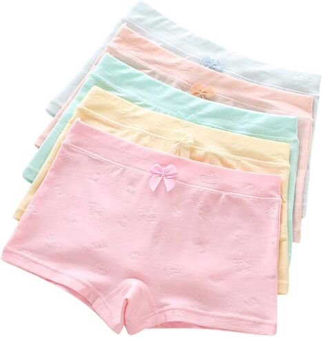 Evelin LEE Little Girls 5 Packs Cotton Underwear Bow Cute Hipster Brief Panties in Saudi Arabia