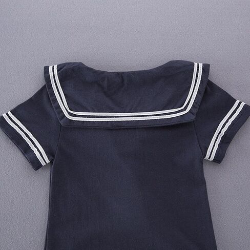 Evelin LEE Baby Infant Boy Short Sleeve Sailor Jumpsuit Romper&Hat Summer Outfits in Saudi Arabia