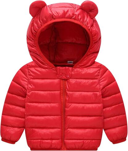 Evelin LEE Baby Boys Girls Winter Warm Zip Up Hooded Jacket Coat Lightweight Quilted Puffer Outwear in Saudi Arabia
