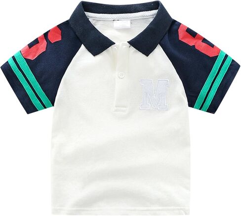 Evelin LEE Toddler Children Polo Shirts Tops Boys Letter Print T-Shirt Outfits Clothes in Saudi Arabia