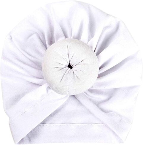 Evelin LEE 5pcs Newborn Hospital Hat Knotted Nursery Beanie Cute Infant Cap Turban Headwear in Saudi Arabia