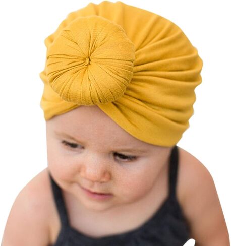 Evelin LEE 5pcs Newborn Hospital Hat Knotted Nursery Beanie Cute Infant Cap Turban Headwear in Saudi Arabia