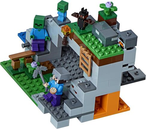 LEGO Minecraft The Zombie Cave 21141 Building Kit with Popular Minecraft Characters Steve and Zombie Figure, separate TNT Toy, Coal and more for Creative Play (241 Pieces) in Saudi Arabia