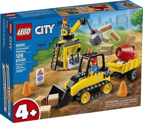 LEGO City Construction Bulldozer 60252 Toy Construction Set, Cool Building Set for Kids (126 Pieces) in Saudi Arabia