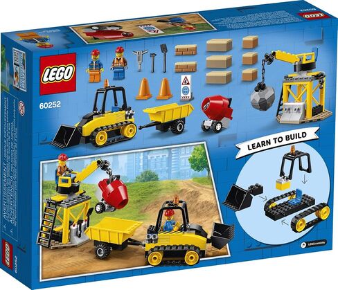 LEGO City Construction Bulldozer 60252 Toy Construction Set, Cool Building Set for Kids (126 Pieces) in Saudi Arabia