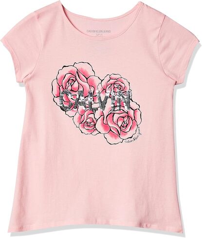 Calvin Klein Girls' Short Sleeve Flip Sequins Graphic T-Shirt in Saudi Arabia