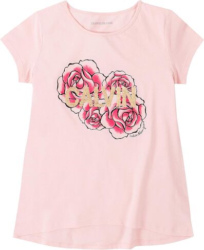 Calvin Klein Girls' Short Sleeve Flip Sequins Graphic T-Shirt in Saudi Arabia