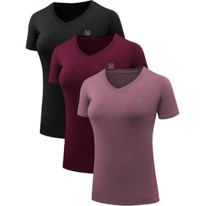 NELEUS Women's 3 Pack Compression Workout Athletic Shirt