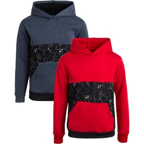 Quad Seven Boys' Sweatshirt - 2 Pack Fleece Pullover or Full Zip Hoodie (Size: 8-18)