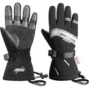 KINGSBOM Waterproof Ski & Snow Gloves, 3M Thinsulate Winter Warm Touch Screen Snowboard Gloves for Men & Women in Kuwait