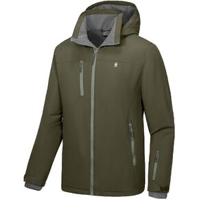 Little Donkey Andy Men's Lightweight Winter Jacket Hooded Windproof Warm Insulated Jacket for Ski Hiking in Saudi Arabia