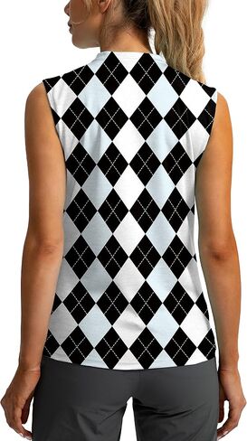 SANTINY Women's Sleeveless Golf Shirt Zip Up Tennis Lightweight Quick Dry Tank Tops Polo Shirts for Women in Saudi Arabia