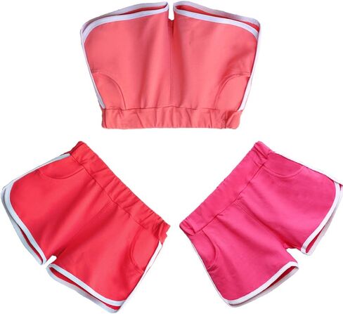 Beauty_yoyo Dolphin Shorts for Teen Girls & Women Cotton Running Gym Workout Yoga Sport Performance Short with Pockets in Kuwait