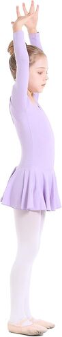 danswan Long Sleeve Leotards for Girls Toddler Kids Dance Ballet Gymnastic Bodysuit Outfit Leotard in Kuwait