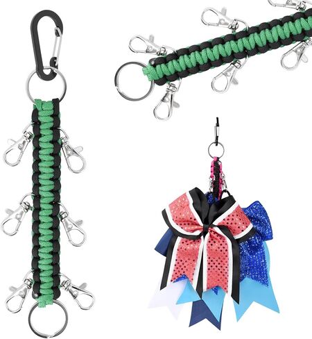 حامل أقواس التشجيع المصنوع يدويًا من DEEKA Paracord لرياضة الكلية في سن المراهقة للفتيات المراهقات في المدرسة الثانوية - أبيض in Kuwait
