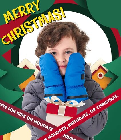 قفازات شتوية ساخنة كهربائية من أروما سيزون للأطفال وقفازات الأطفال، قفازات ثلج دافئة مقاومة للماء للأطفال الصغار in Kuwait