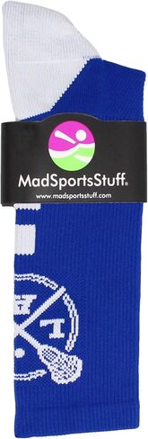 MadSportsStuff LAX Lacrosse Socks with Lacrosse Sticks Athletic Crew Socks (multiple colors) in Saudi Arabia
