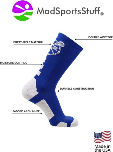 MadSportsStuff LAX Lacrosse Socks with Lacrosse Sticks Athletic Crew Socks (multiple colors) in Saudi Arabia