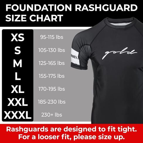 Gold BJJ Foundation Rash Guard - تصنيف No-Gi وGi Jiu Jitsu Rashguard in Kuwait