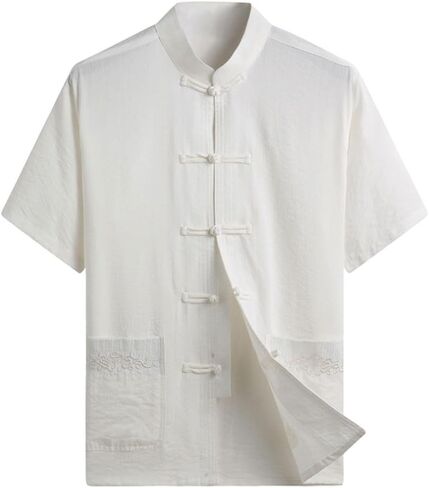 ZooBoo Chinese Clothing Tang Suit - Kung Fu Short Sleeve Shirt for Men in Saudi Arabia