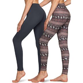 TSLA 1 or 2 Pack Women's Thermal Long Johns Underwear Pants, Fleece Lined Leggings, Winter Compression Tights