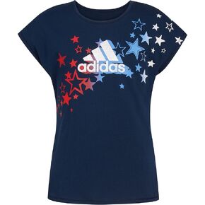 adidas Girls' Cap Sleeve Novelty Logo Tee in Saudi Arabia