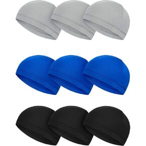 SATINIOR 9 Pieces Skull Cap Running Hats Sweat Wicking Hats Milk Silk Cycling Helmet Liner for Men in Saudi Arabia
