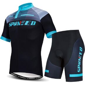 Sponeed الدراجات جيرسي قصيرة الأكمام الرجال MTB ملابس الدراجة الطريق دراجة السراويل مبطن in Kuwait