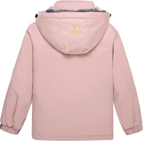 Keevoom Girl's Waterproof Ski Jacket Fleece Snow Coat Windproof Warm Winter Snowboarding Jacket with Removable Hood in Kuwait
