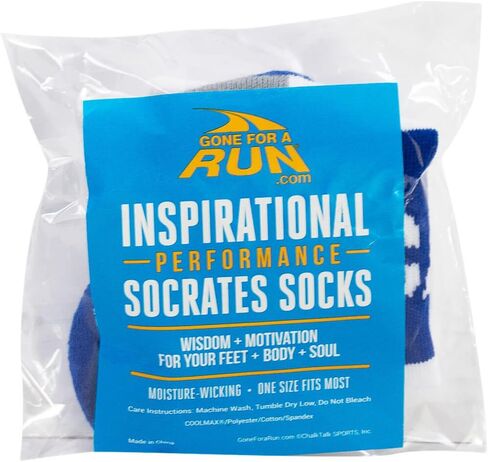Gone For a Run Inspirational Athletic Running Socks | Women's Woven Low Cut | Inspirational Slogans | Over 25 Styles in Kuwait