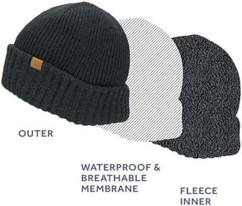 SEALSKINZ Waterproof Cold Weather Roll Cuff Beanie in Saudi Arabia