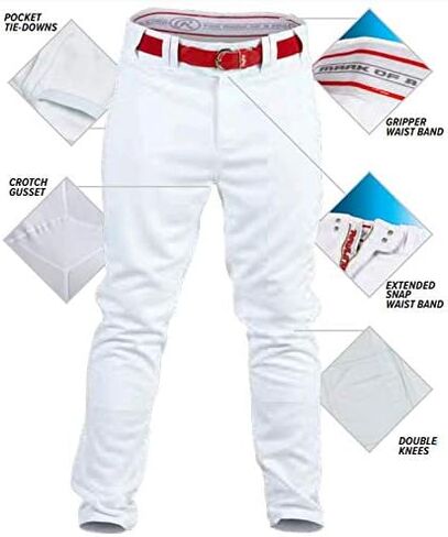 Rawlings PRO 150 Series Game/Practice Baseball Pant, Adult, Piped, Full Length in Saudi Arabia