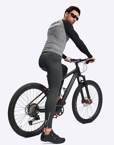 Pudolla Men's Thermal Running Tights with 3 Zipper Pockets Workout Compression Leggings Cycling Pants for Men Hiking Jogging in Kuwait