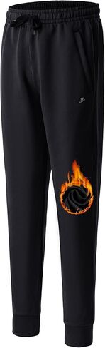 DEVOROPA شباب بنين ركض صوف مبطن مقاوم للماء مدبب Sweatpants الشتاء الحراري المسار رياضي جيوب البريدي in Kuwait