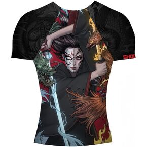 SHOGUN Fight Rash Guard BJJ MMA Premium Jiu Jitsu Fighting Grappling Compression Shirt