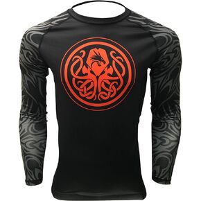 BJJ Rash Guards Grappling MMA Jiu Jitsu No Gi UFC Shirt Fight Wear, Long Sleeves. in Saudi Arabia
