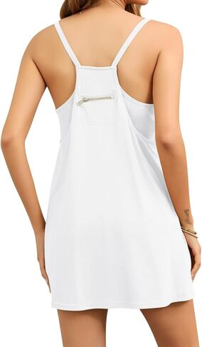Ebifin Women's Summer Mini Dress Casual Workout Tennis Dress with Shorts Sleeveless Althletic Dresses in Saudi Arabia