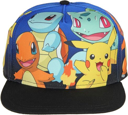 قبعة مسطحة من Bioworld Pokemon Youth Group متدرجة التسامي Snapback in Kuwait