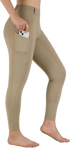 Turnhier Women Winter Riding Equestrian Pants Fleece Lined Equestrian Breeches Horseback Silicone Pockets in Kuwait