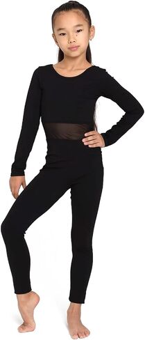 WILDWINS الفتيات الجمباز Unitards فريق Unitards الأساسية للرقص، الباليه كم طويل Unitard in Saudi Arabia