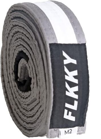 حزام FLKKY BJJ للأطفال والكبار، حزام جيو جيتسو برازيلي مع شريط كم لخطوط التصنيف المعتمدة من مسابقة IBJJF in Saudi Arabia