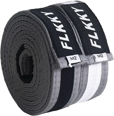 حزام FLKKY BJJ للأطفال والكبار، حزام جيو جيتسو برازيلي مع شريط كم لخطوط التصنيف المعتمدة من مسابقة IBJJF in Saudi Arabia