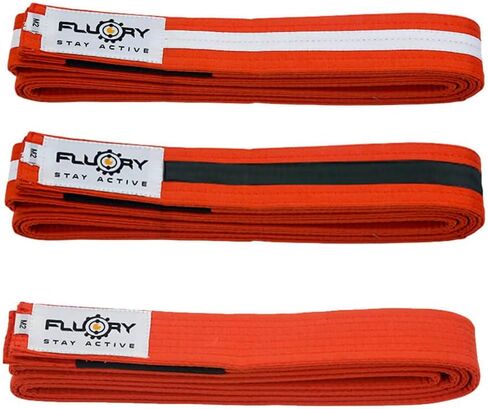 حزام FLUORY BJJ للأطفال، أحزمة جيو جيتسو البرازيلية مصنوعة من القطن بنسبة 100% in Kuwait