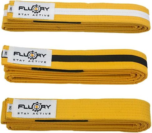 حزام FLUORY BJJ للأطفال، أحزمة جيو جيتسو البرازيلية مصنوعة من القطن بنسبة 100% in Kuwait