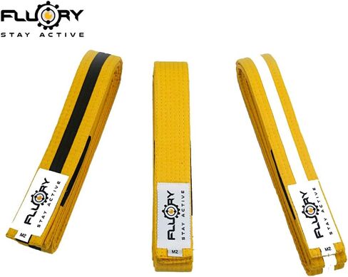 حزام FLUORY BJJ للأطفال، أحزمة جيو جيتسو البرازيلية مصنوعة من القطن بنسبة 100% in Kuwait