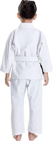JUST YEARN Kids BJJ GI، Youth IBJJF الأطفال الطلاب البرازيلي جيوجيتسو جي كيمونو حزام القماش المغسول مسبقًا غير متضمن. in Kuwait