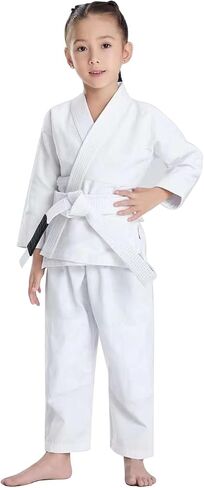 JUST YEARN Kids BJJ GI، Youth IBJJF الأطفال الطلاب البرازيلي جيوجيتسو جي كيمونو حزام القماش المغسول مسبقًا غير متضمن. in Kuwait