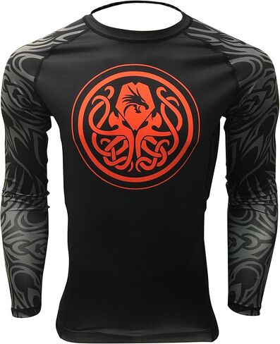 BJJ Rash Guards Grappling MMA Jiu Jitsu No Gi UFC Shirt Fight Wear, Long Sleeves. in Kuwait